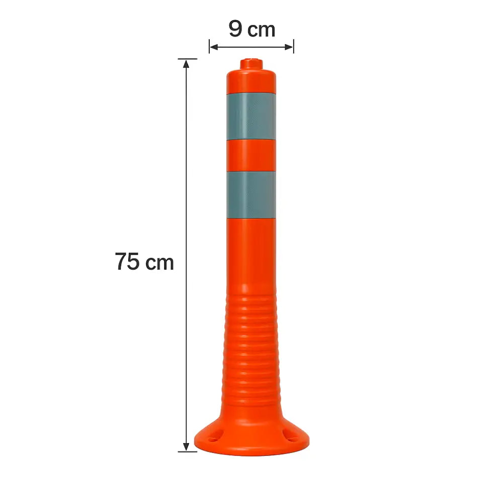 Reflective Traffic Safety Delineator Post Orange - 75x9 CM