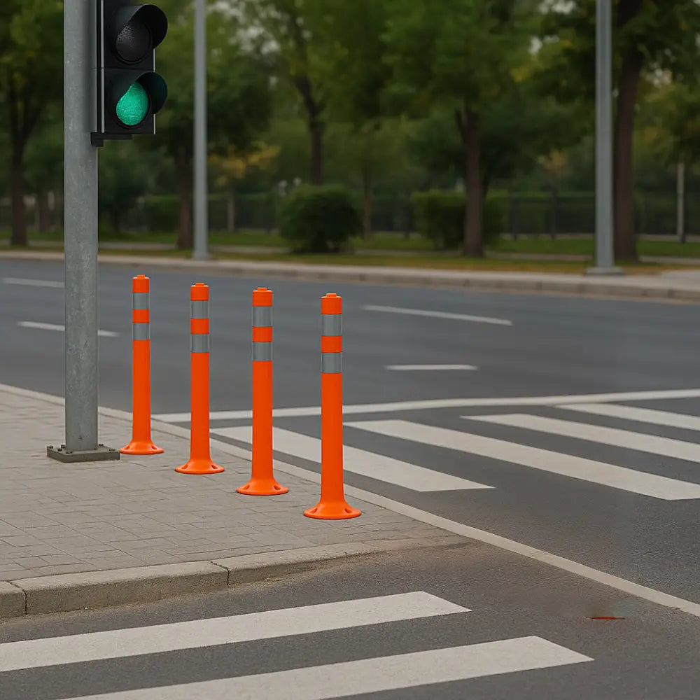 Reflective Traffic Safety Delineator Post Orange - 75x9 CM