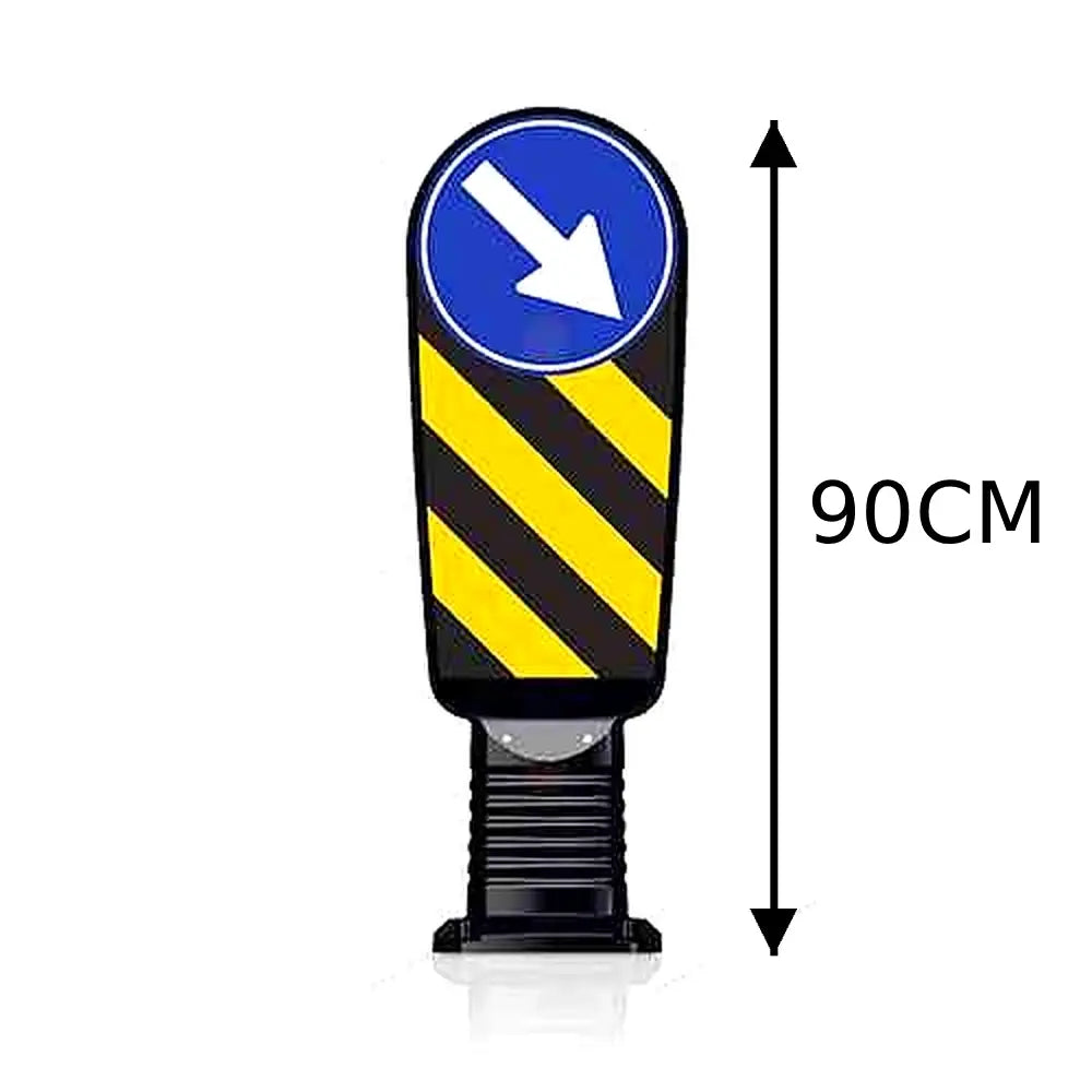 Refuge Delineator Black Flexible Road Safety Post - 90CM