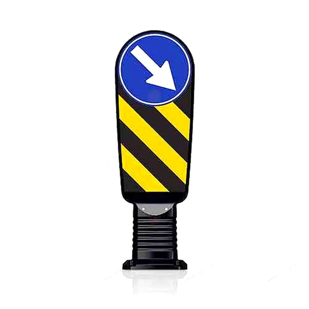 Refuge Delineator Black Flexible Road Safety Post - 90CM