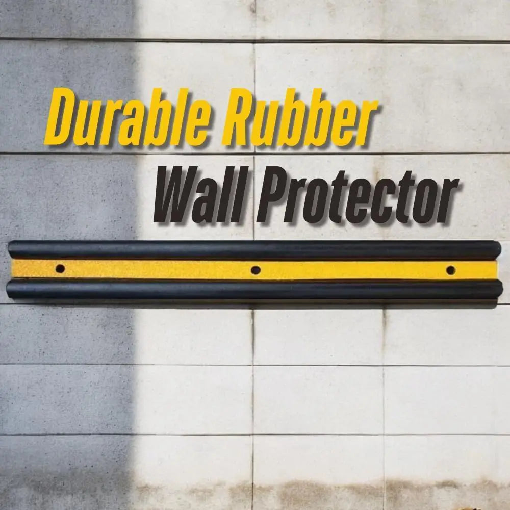Rubber Wall Guard with Reflector Black & Yellow - 100CM