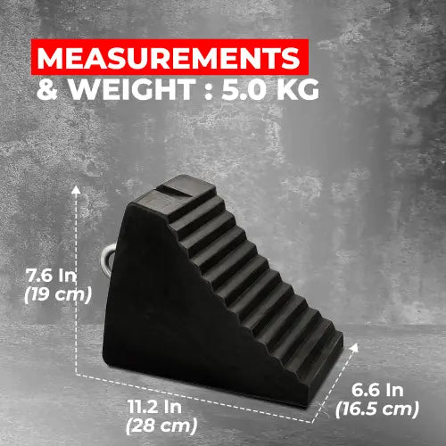 Rubber Wheel Chocks Black - 5KG
