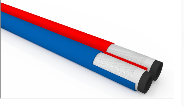 5/16 Inches 50 Meter Twin Hose - Blue & Red | Oxygen - Acetylene Four Layer PVC Air Hose