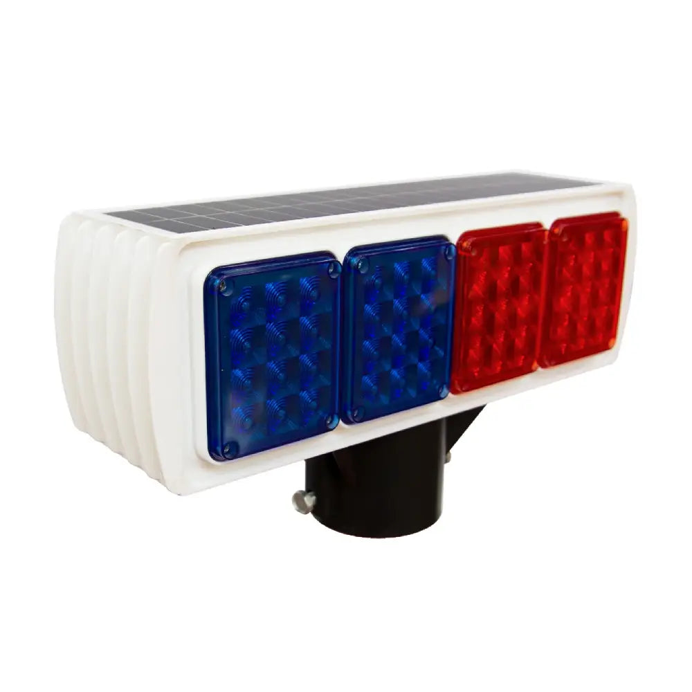 Solar LED Double-Sided Strobe Warning Light 37CM - Blue & Red 96 LED Light