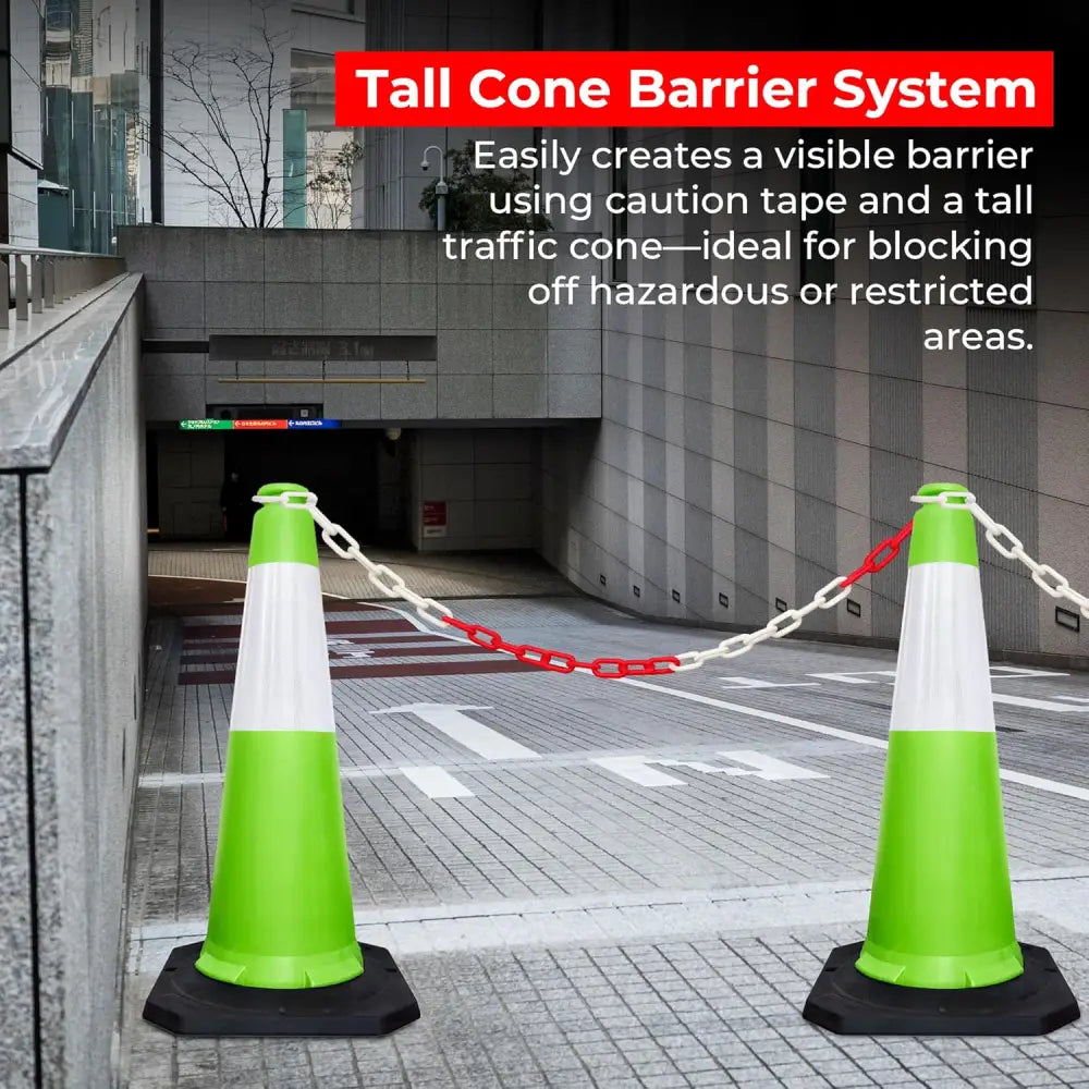 Traffic Safety Cone 100CM with Reflective Collar - Green