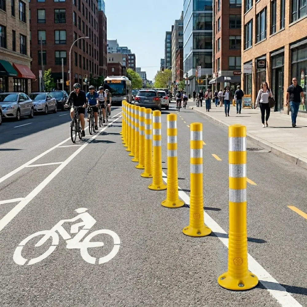Unbreakable 75CM Yellow Delineator High Visibility Safety Post