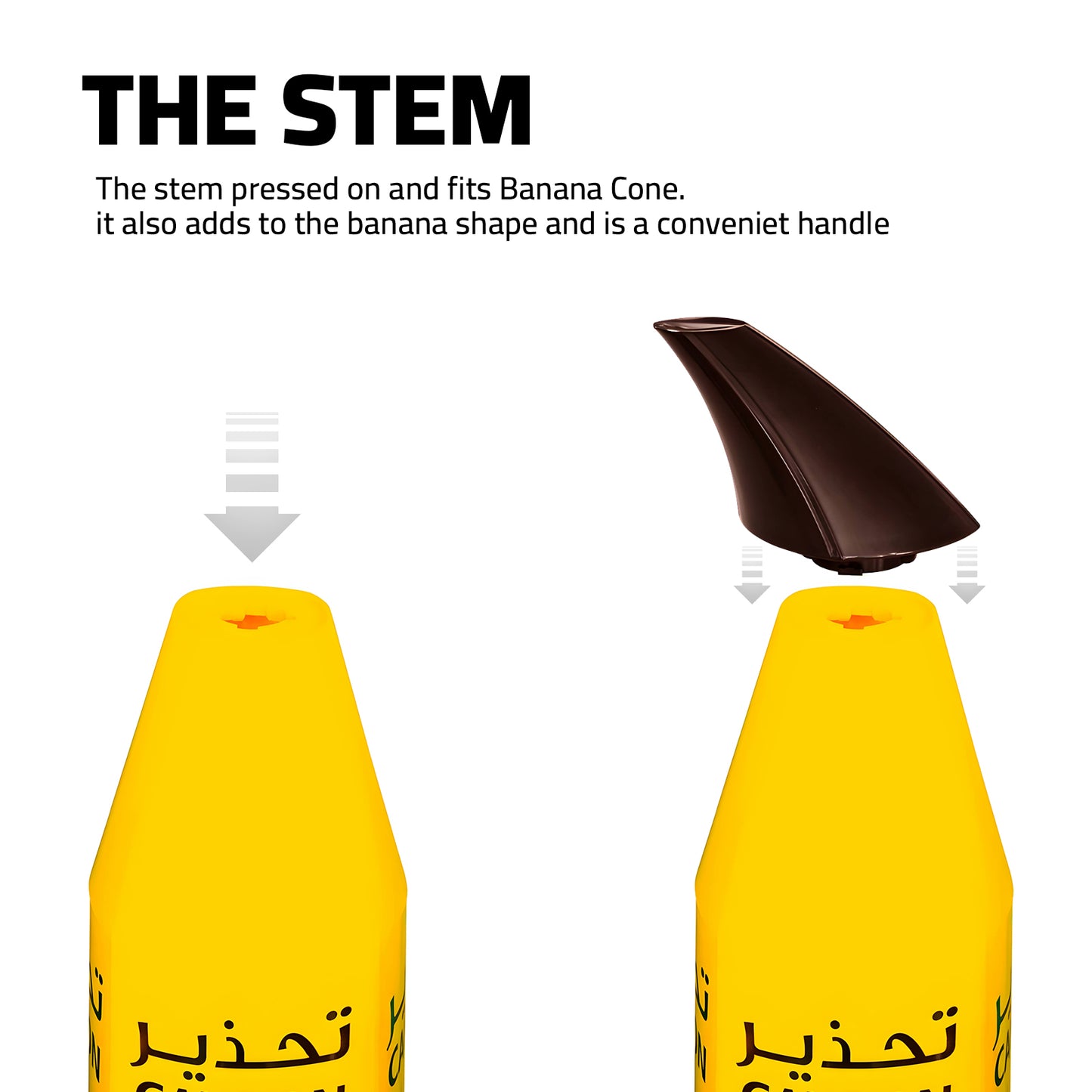 Yellow Warning Banana Cone With Attachable Top