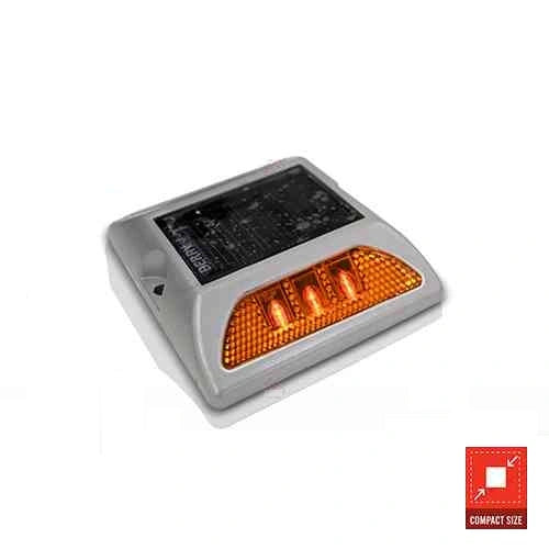 Aluminum Solar Road Stud - Orange LED Blinking Light