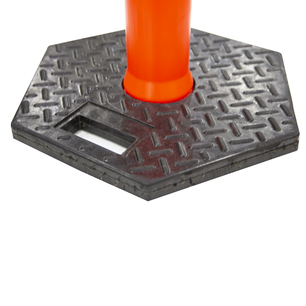 Road Safety Post With Weighted Base
