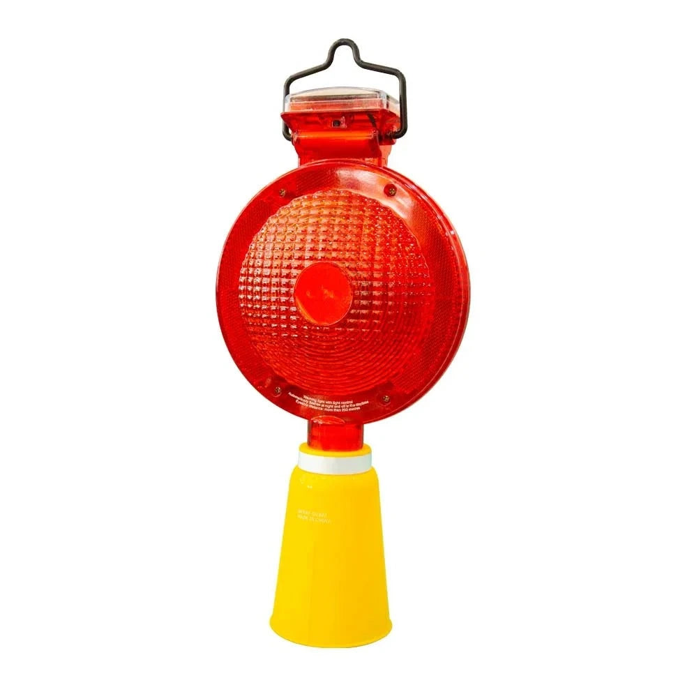 bi directional warning solar lamp red