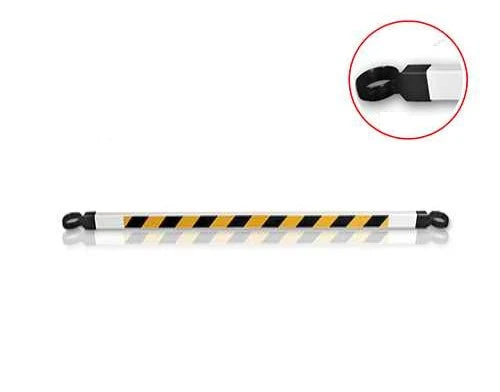 black and yellow expandable barrier cone bar