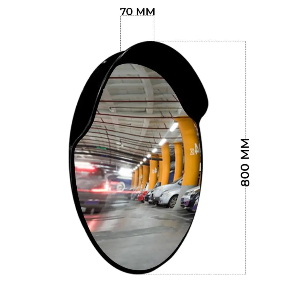 Convex Safety Mirror Black - 80CM