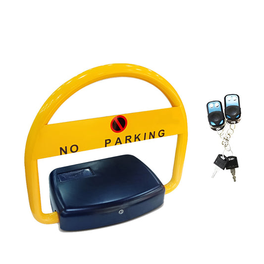 Solar Powered Remote Control Parking Lock- Yellow & Black With NO Parking Sticker - Biri Group 