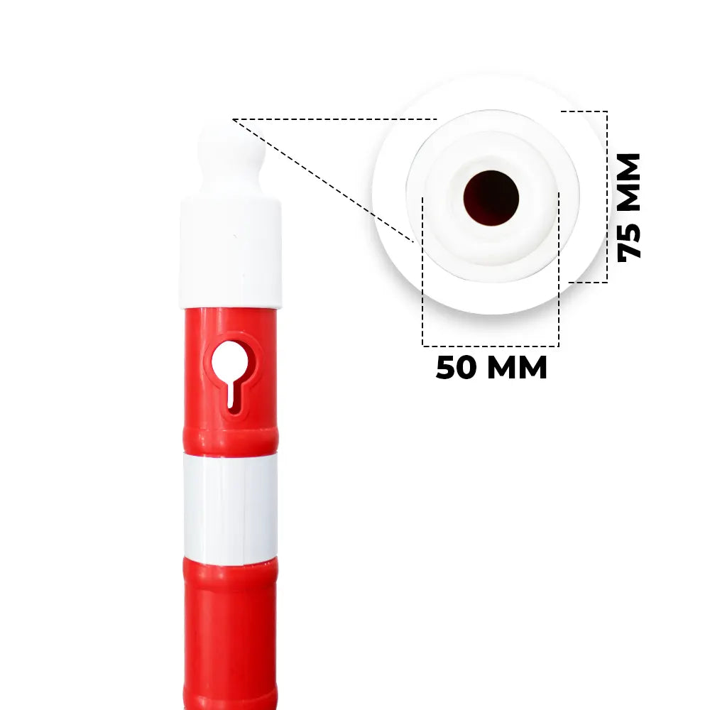 Reflective Delineator Post 110CM - Red & White