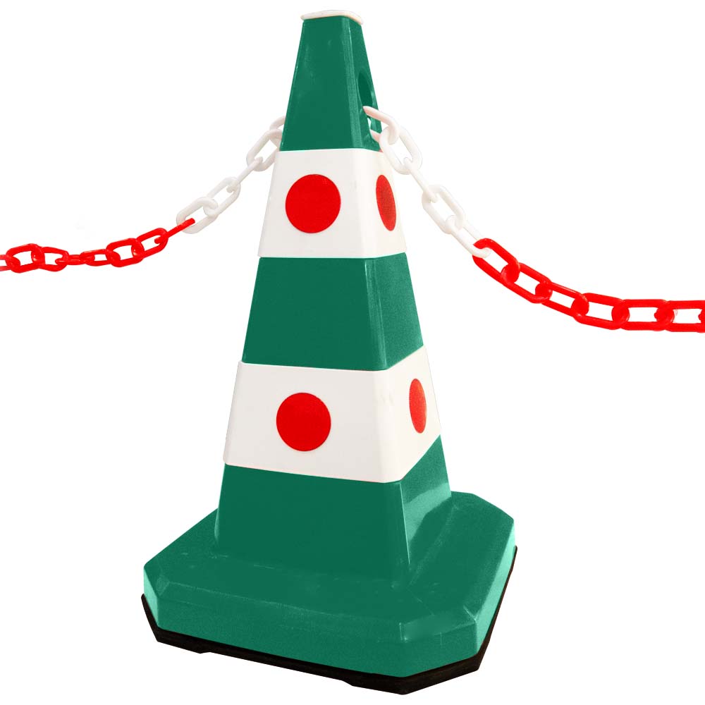 Unbreakable Safety Traffic Cone 620 MM with Cat-Eyes Lenses - Biri Group
