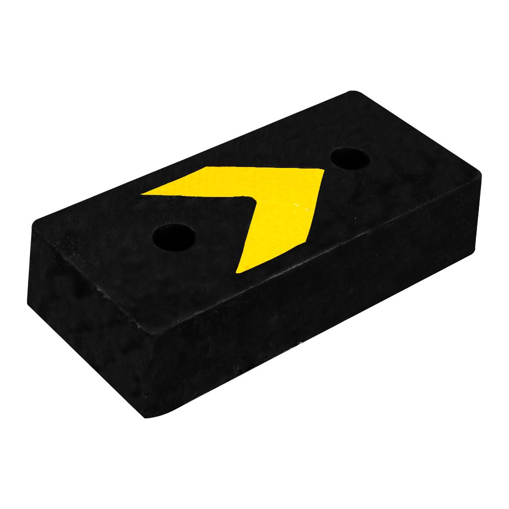 Loading Dock Bumper Black 38x18x9 with Yellow Reflector - Biri Group