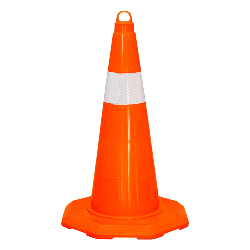 Traffic Cone 50 MM for Safety | Unbreakable Full Soft PVC Reflective Traffic Cone - Biri Group