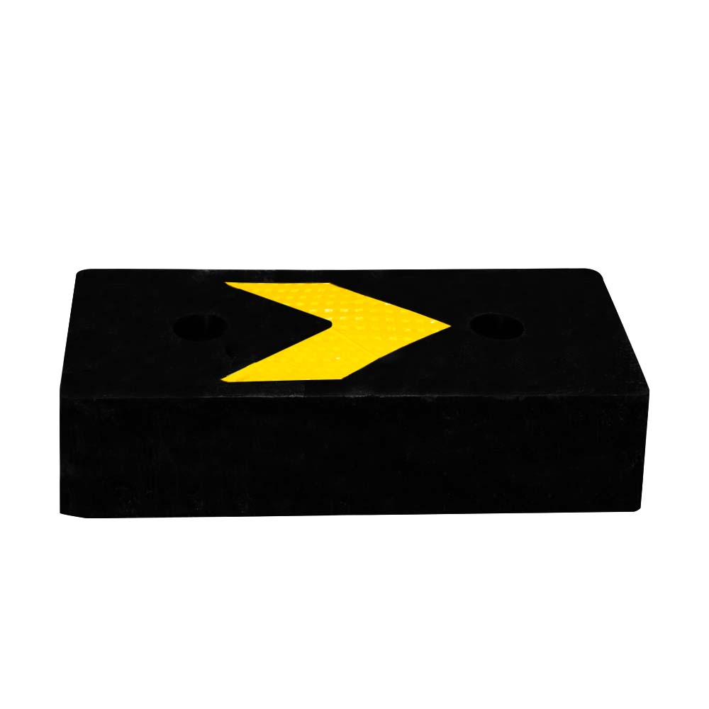 Loading Dock Bumper Black 38x18x9 with Yellow Reflector - Biri Group