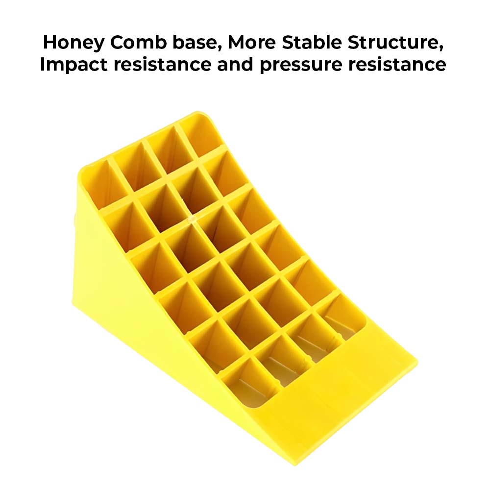 Wheel Chock Yellow 45 CM Pipe Shape Premium Quality Durable Car Garage Wheel Professional Grade Parking Wheel Chocks - Biri Group