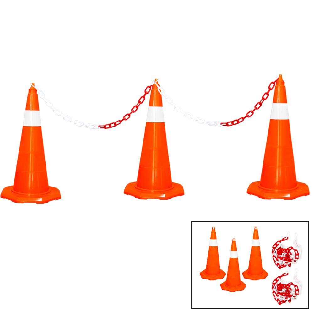 Traffic Cone 70 MM for Safety | Unbreakable Full Soft PVC Reflective Traffic Cone