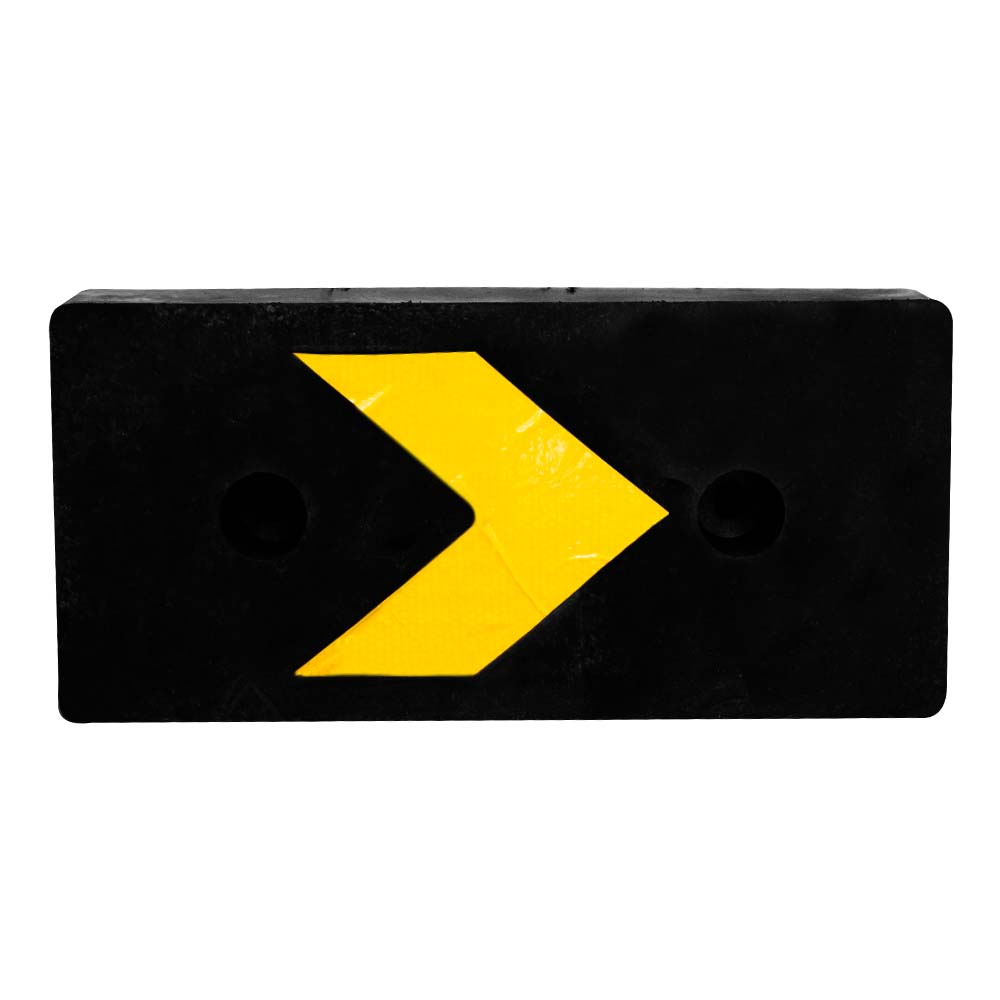Loading Dock Bumper Black 38x18x9 with Yellow Reflector - Biri Group