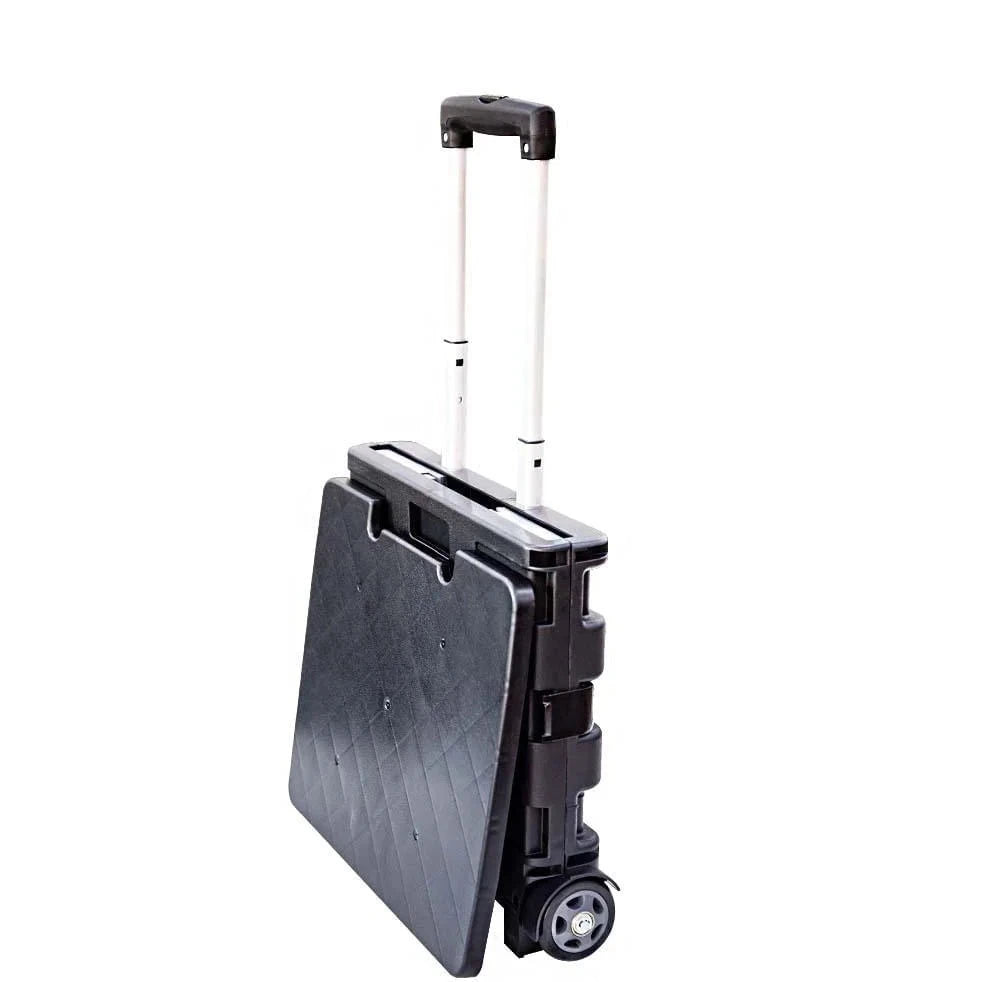 open lid shopping trolley black grey