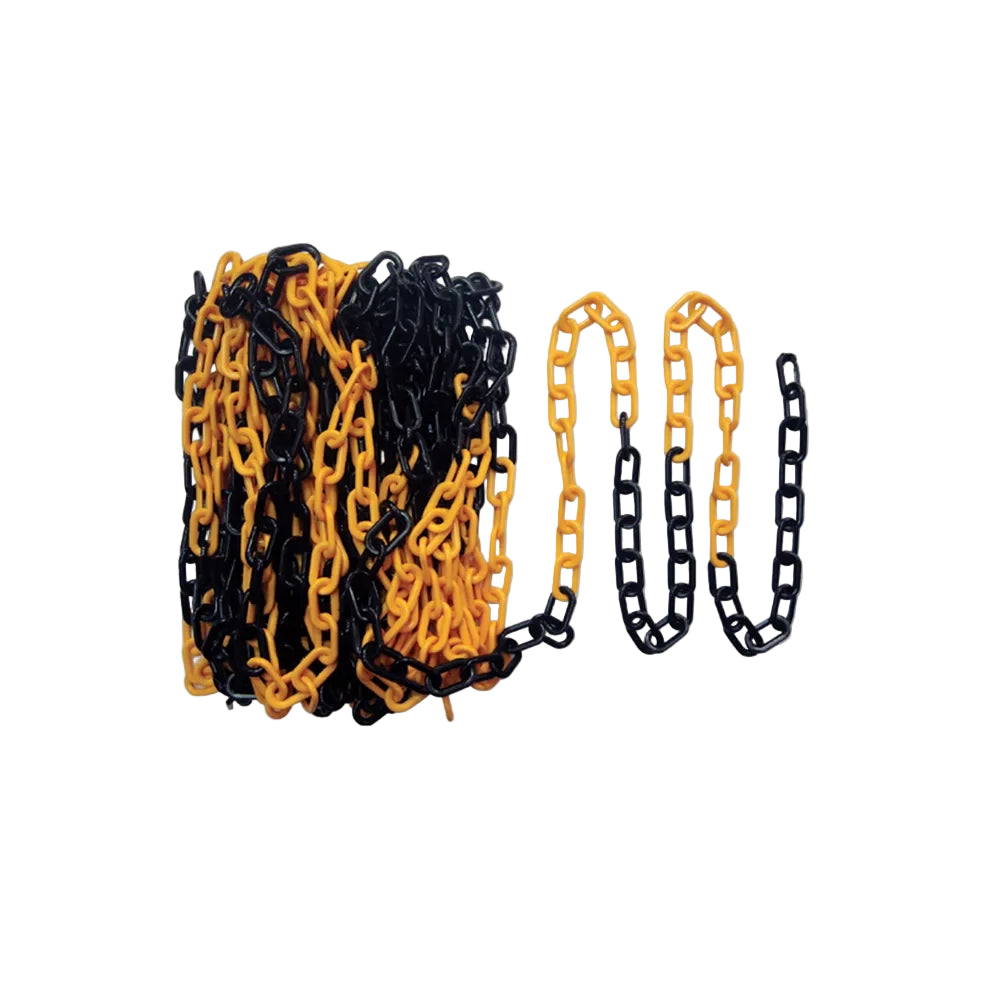 plastic chain orange 25 meter 8mm