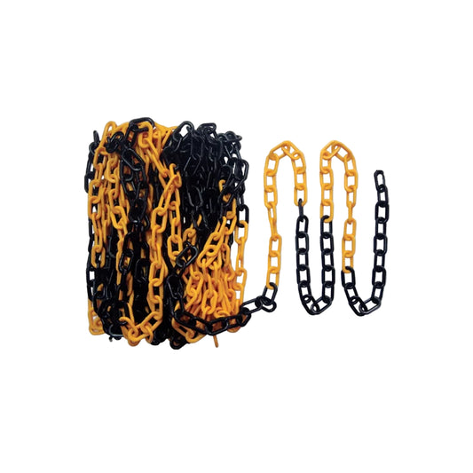 plastic chain orange 25 meter 8mm