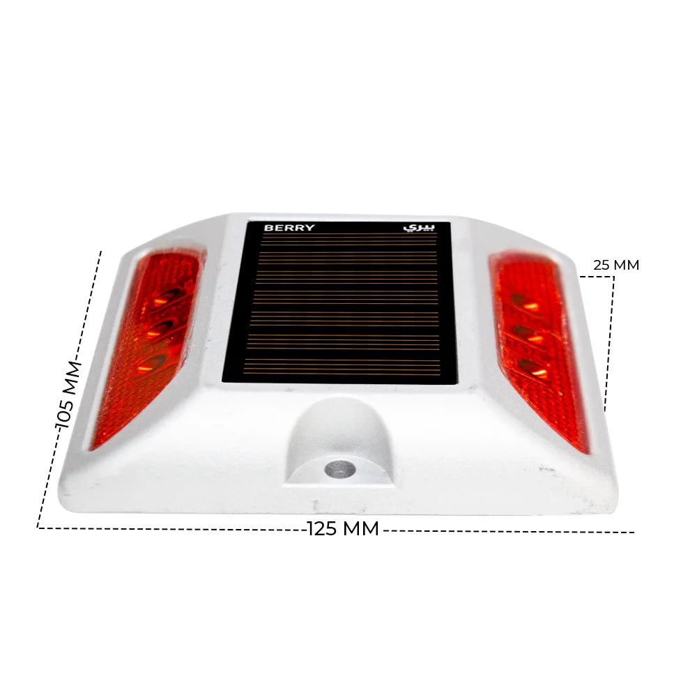 aluminum solar light road stud red dimention