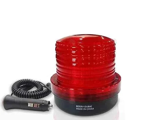 High-Visibility Rotating Warning Light - Red