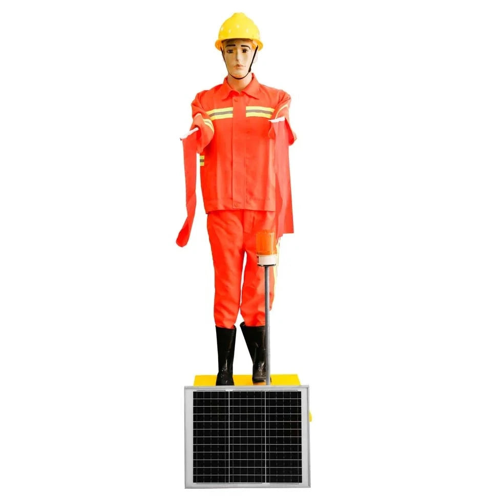 Solar Construction Robot with Flag