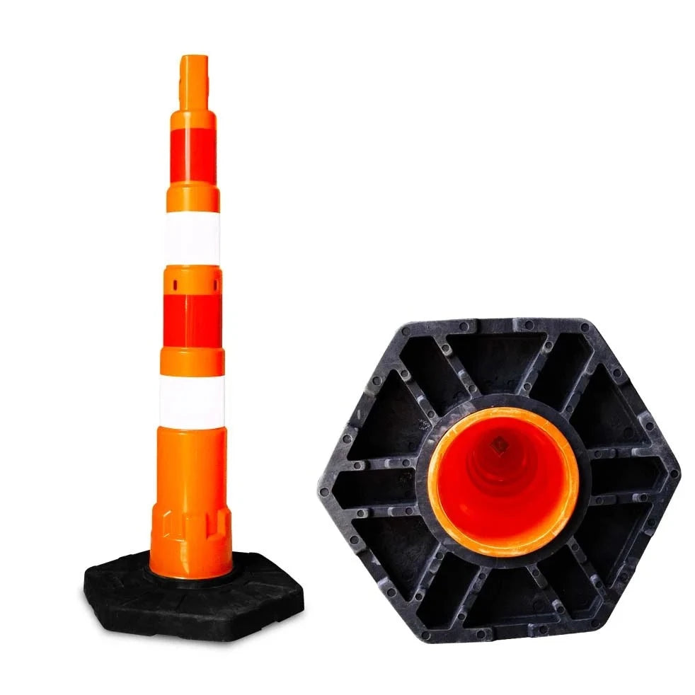 Traffic Safety Post With Weighted Base