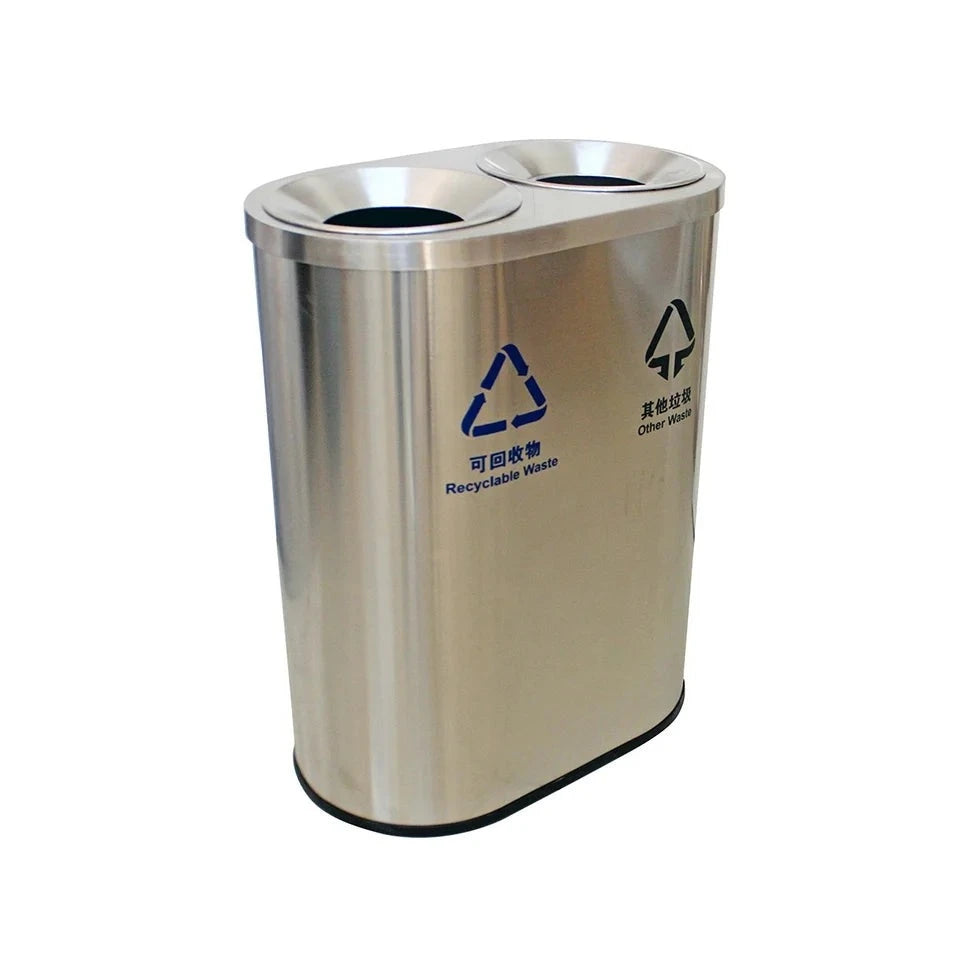 stainless steel recycle bin 2 in 1