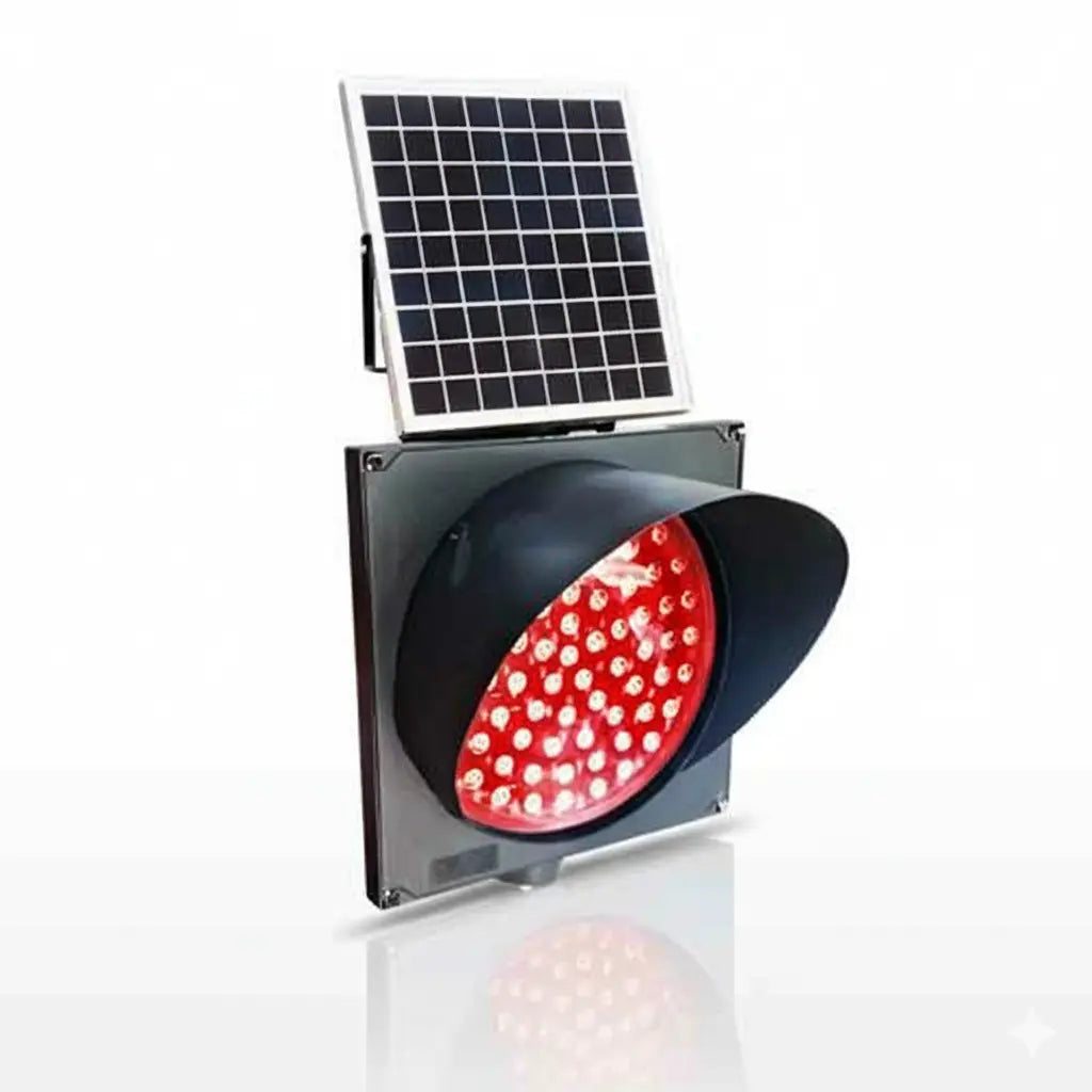 Warning Light LED 300mm Solar - Yellow