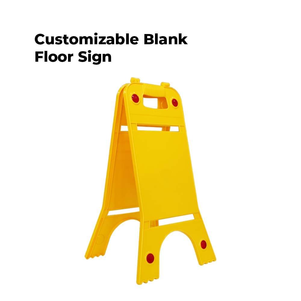 Two-Sided Fold-Out Printable Sign Board with Handle - Yellow - Biri Group