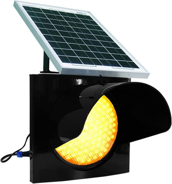 Warning Light LED 300mm Solar - Yellow - Biri Group