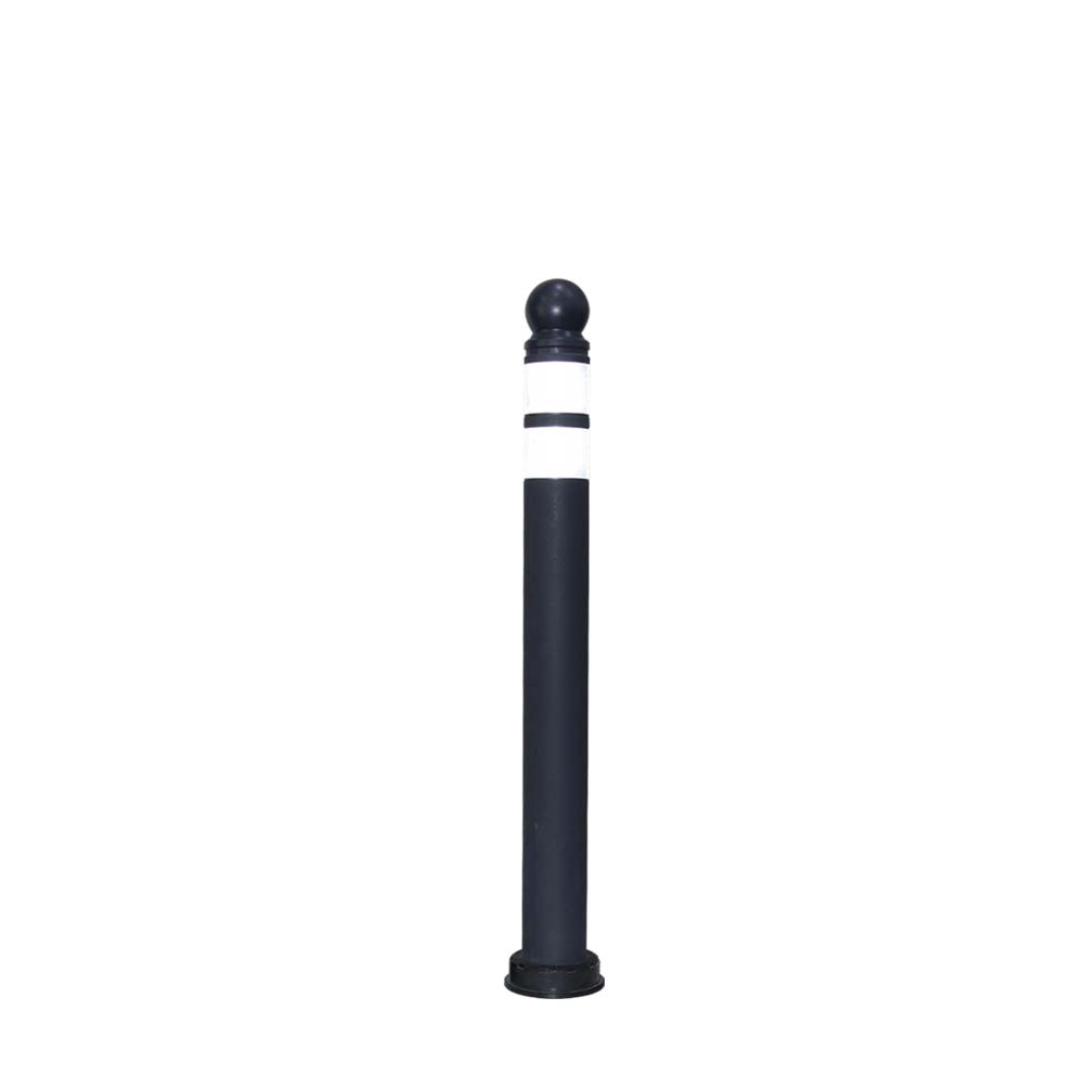 Anti-Parking Bollard Black | 68CM Lightweight Reflective Guide Post Black - Biri Group