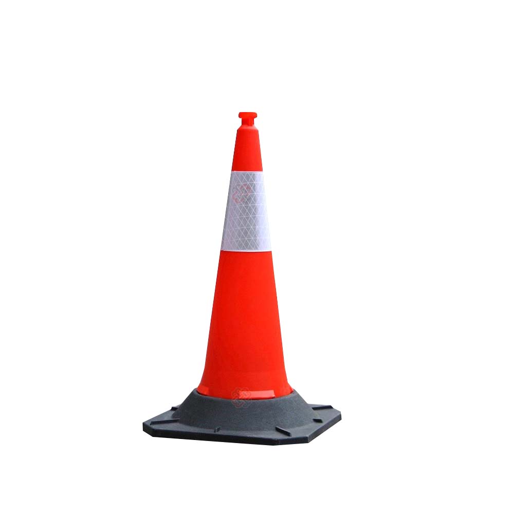 Easily Visible 1 Meter PE Traffic Cone - Red - Biri Group