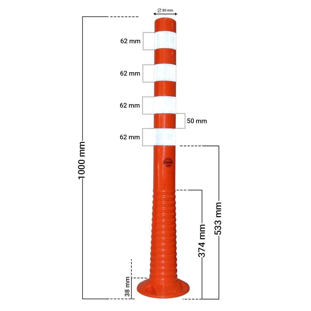 Orange Traffic Post