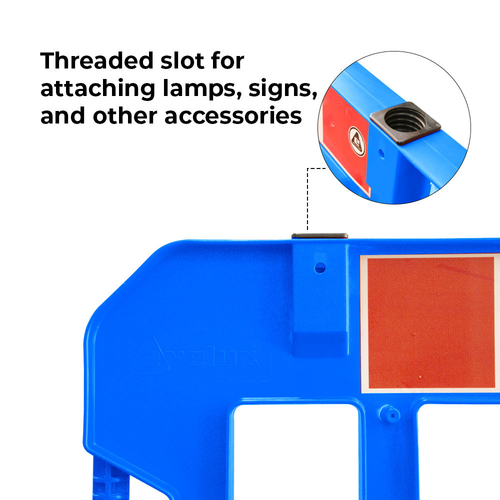Traffic Safety Barrier with Threaded Slot