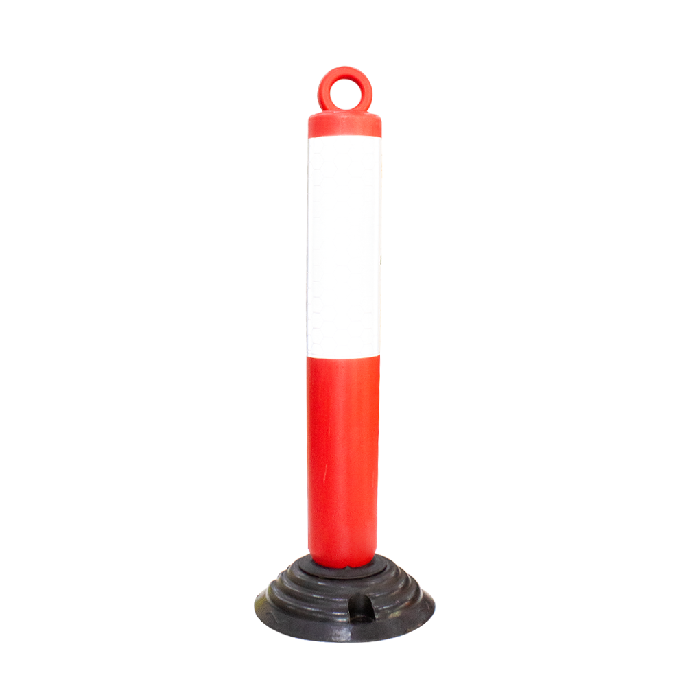 Traffic Safety Plastic Delineator Post Red 80CM Flexible Warning Post - Biri Group