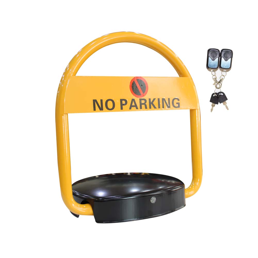 No Parking Lock Battery Powered Barrier - Yellow for Security - Biri Group