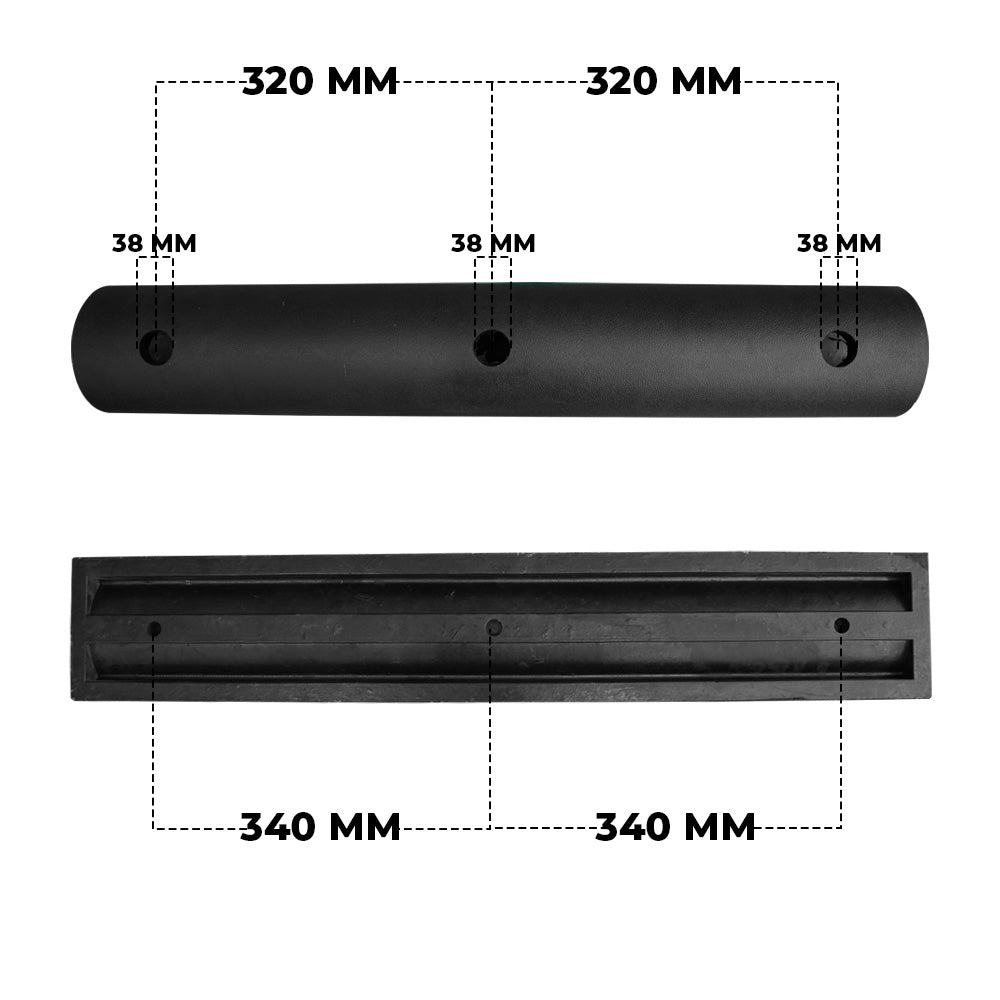Wall Fender D Type 900x150x150 Black - Biri Group
