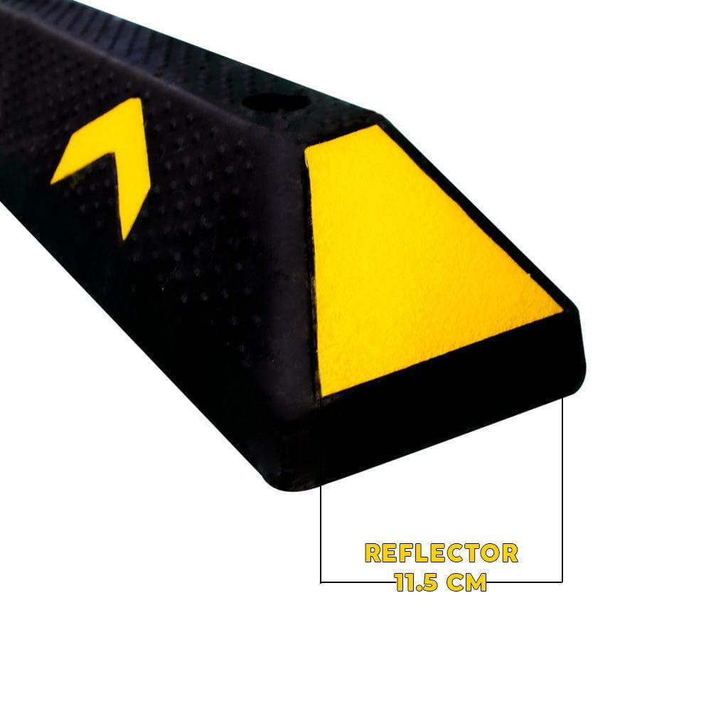 Tire Stopper With Yellow Reflective Strip