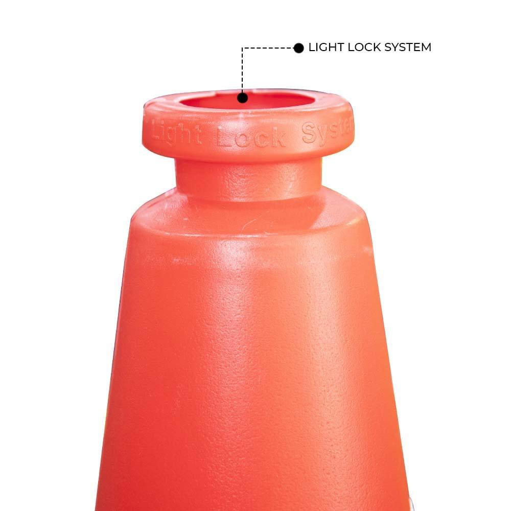 Traffic Cone With Light Lock System