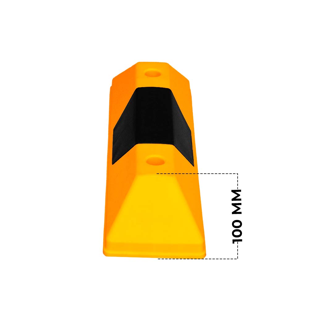 Wheel Stop 10X15X55CM - Yellow & Black - Biri Group