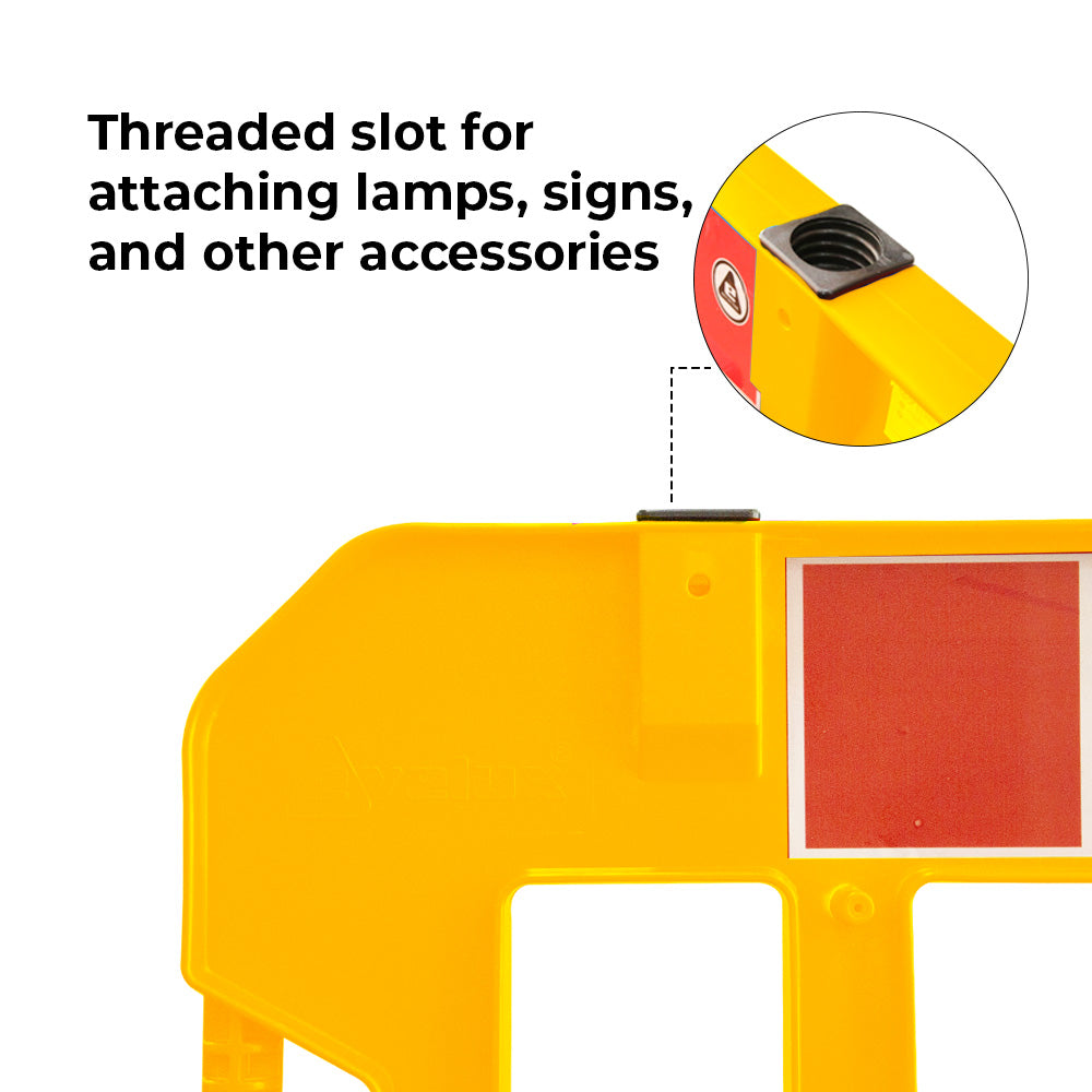 Pedestrian Barrier With Threaded Slot