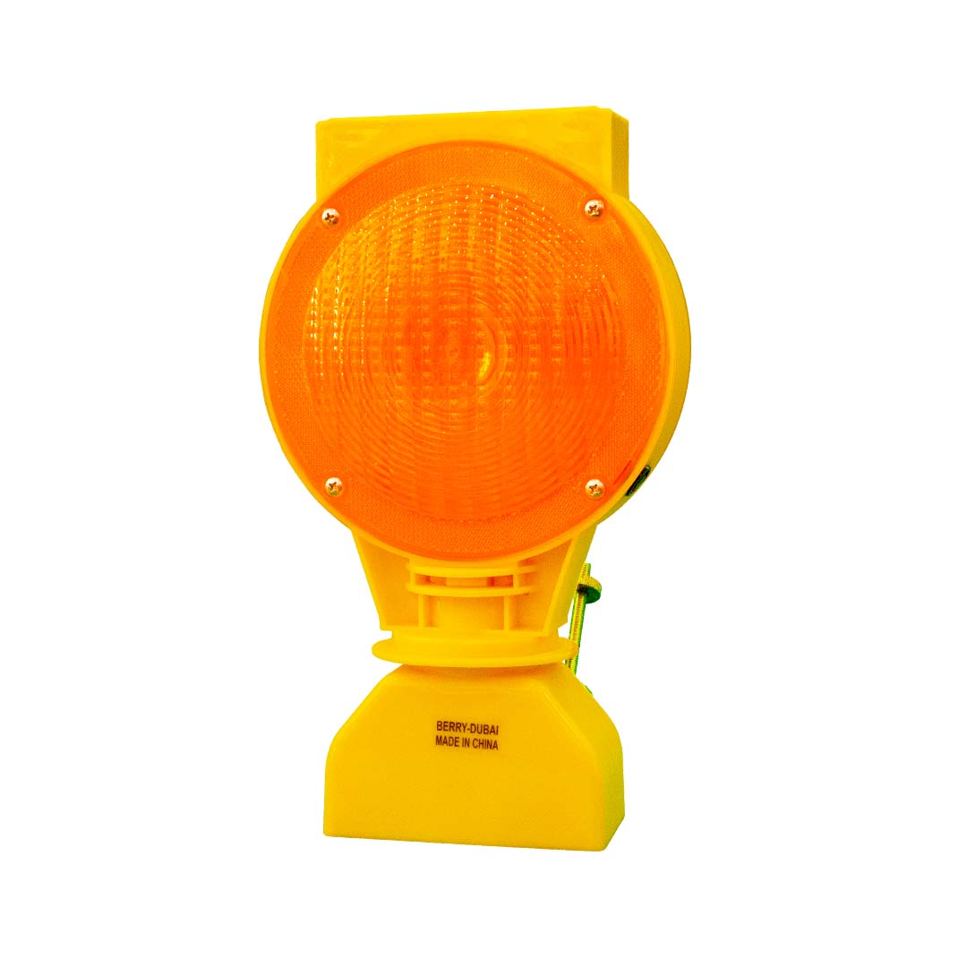 Bi- Directional Warning Solar LED Flasher Light - Orange - Biri Group