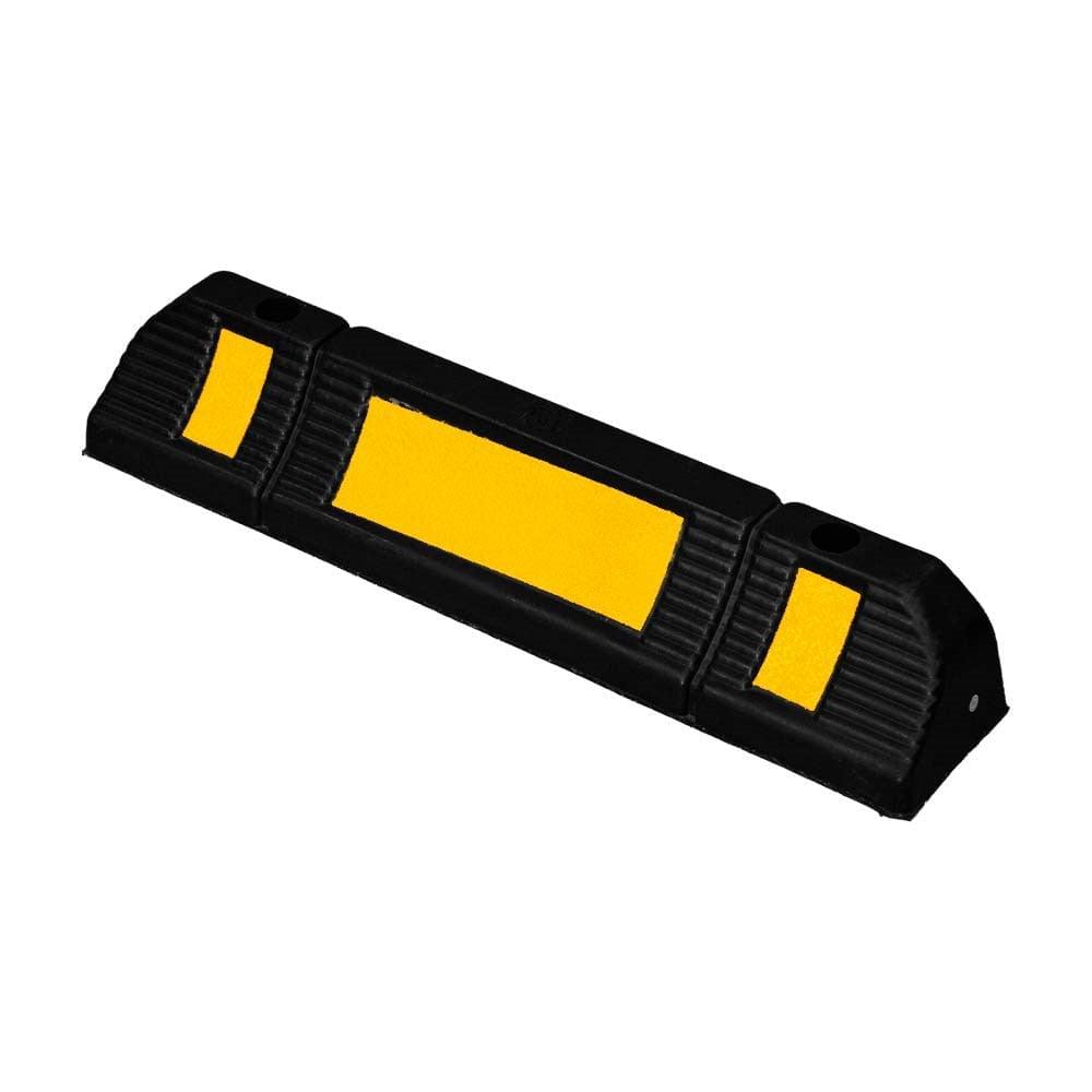 Heavy Duty Rubber Wheel Stopper 600 With Yellow Reflective - Biri Group