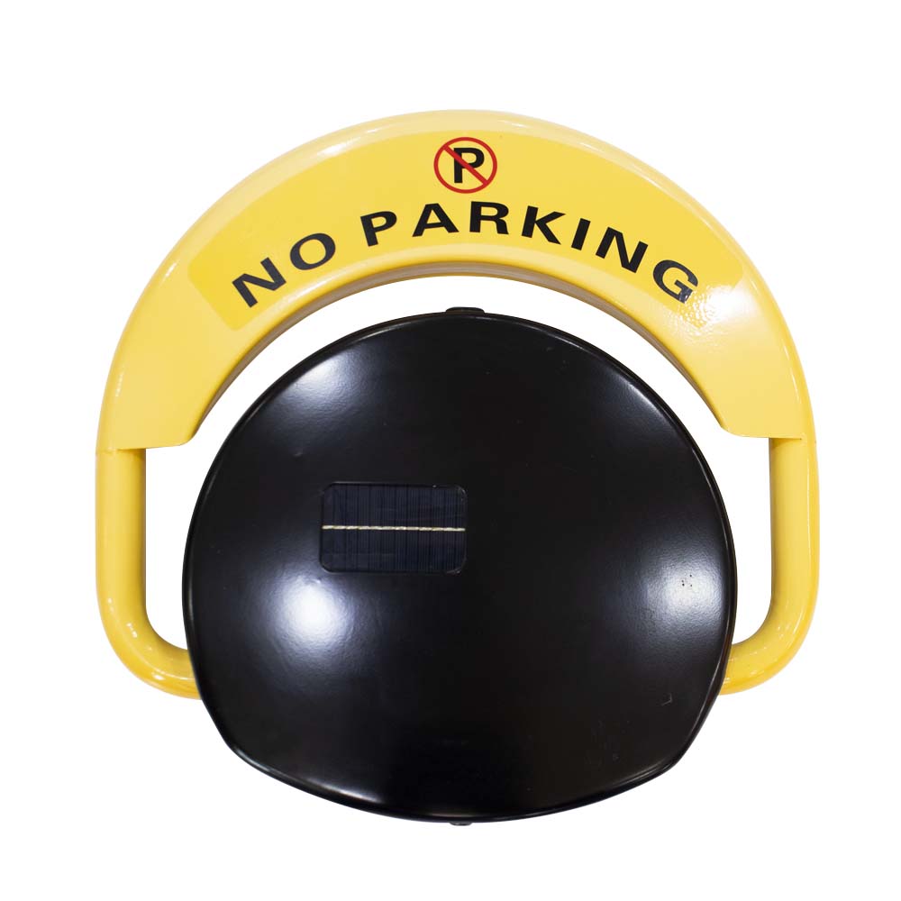 Solar Parking Barrier With Remote Control - Yellow & Black With NO Parking Sticker - Biri Group